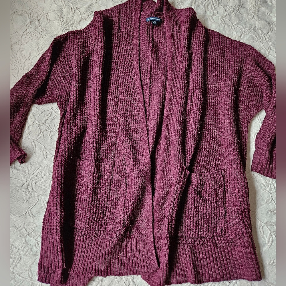 AE waffle knit cardigan